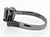 Black Spinel, Black Rhodium Over Sterling Silver Ring 2.16ctw