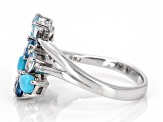 Sleeping Beauty Turquoise Rhodium Over Silver Ring 1.04ctw