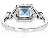 London Blue Topaz Rhodium Over Sterling Silver Ring 1.25ctw