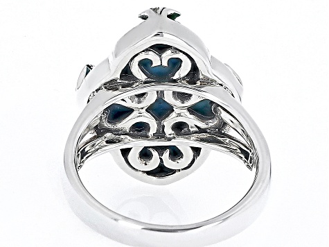 Blue Turquoise Sterling Silver Solitaire Ring