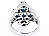 Blue Turquoise Sterling Silver Solitaire Ring