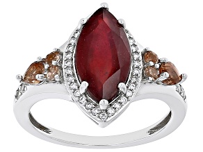 Red Mahaleo® Ruby Rhodium Over Silver Ring 3.45ctw