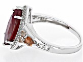 Red Mahaleo® Ruby Rhodium Over Silver Ring 3.45ctw