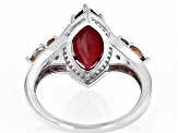 Red Mahaleo® Ruby Rhodium Over Silver Ring 3.45ctw