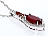 Red Mahaleo® Ruby Rhodium Over Silver Pendant Chain 3.21ctw