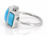 Sleeping Beauty Turquoise Rhodium Over Sterling Silver Ring