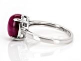 Pink Tigers Eye Rhodium Over Sterling Silver Ring 0.01ctw