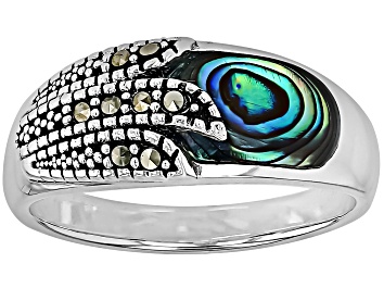 Picture of Abalone Shell Sterling Silver Band Ring