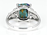 Turquoise and Lapis Lazuli Sterling Silver Solitaire Ring