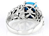 Blue Sleeping Beauty Turquoise Sterling Silver Solitaire Ring