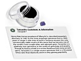 0.85ct Free-form Tanzanite Rough With Tanzanite Information Card