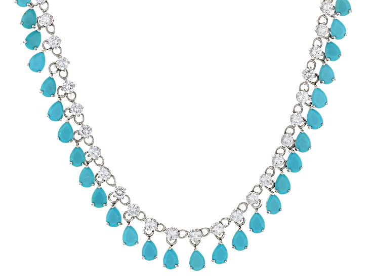 Delphi Gemstone Necklace Adjustable 41-46cm/16-18' in 18k