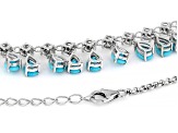 Sleeping Beauty Turquoise Rhodium Over Sterling Silver Necklace 11.50ctw