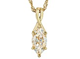 White Strontium Titanate 18K Yellow Gold Over Silver Pendant With Chain 2.55ctw