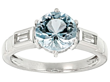 Picture of Sky Blue Topaz Rhodium Over Sterling Silver Ring 2.16ctw