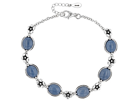 Blue Opal Sterling Silver Bracelet