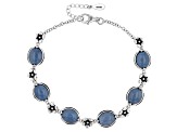 Blue Opal Sterling Silver Bracelet