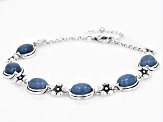 Blue Opal Sterling Silver Bracelet