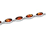 Amber Rhodium Over Sterling Silver Bracelet