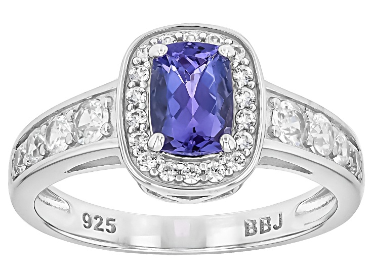 925Silver_Lover Natural Tanzanite Ring – 925 Sterling Silver, Handmade, Cushion Cut, Eye Clean (Size Adjustable, VV-606)