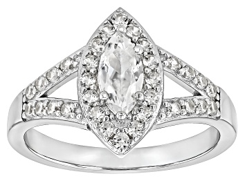 Picture of White Zircon Rhodium Over Sterling Silver Ring 1.26ctw