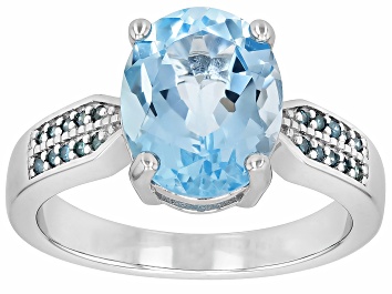 Picture of Sky Blue Topaz Rhodium Over Sterling Silver Ring 3.34ctw