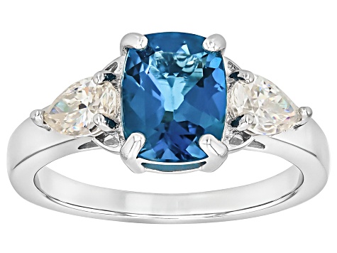 London Blue Topaz Rhodium Over outlet Sterling Silver Ring 3.40ctw size 7