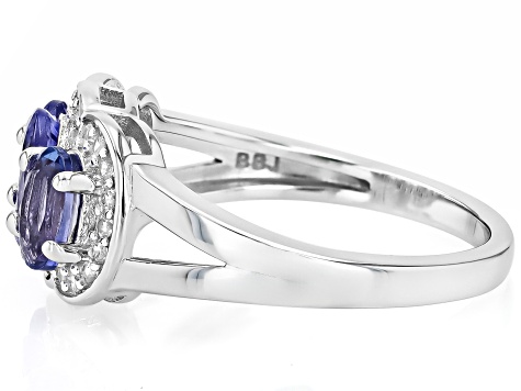 Tanzanite Rhodium Over Sterling Silver Ring 1.79ctw