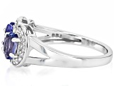 Tanzanite Rhodium Over Sterling Silver Ring 1.79ctw