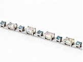 White Ethiopian Opal Rhodium Over Sterling Silver Bracelet 6.39ctw