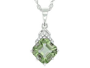 Color Change Zandrite(R) Rhodium Over Silver Pendant With Chain 2.60ctw