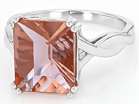 Color-Change Zandrite(R) Rhodium Over Sterling Silver Ring