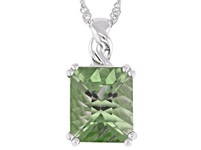 Color-Change Zandrite(R) Rhodium Over Sterling Silver Pendant With Chain 4.61ct