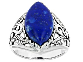 Lapis Lazuli Sterling Silver Solitaire Ring