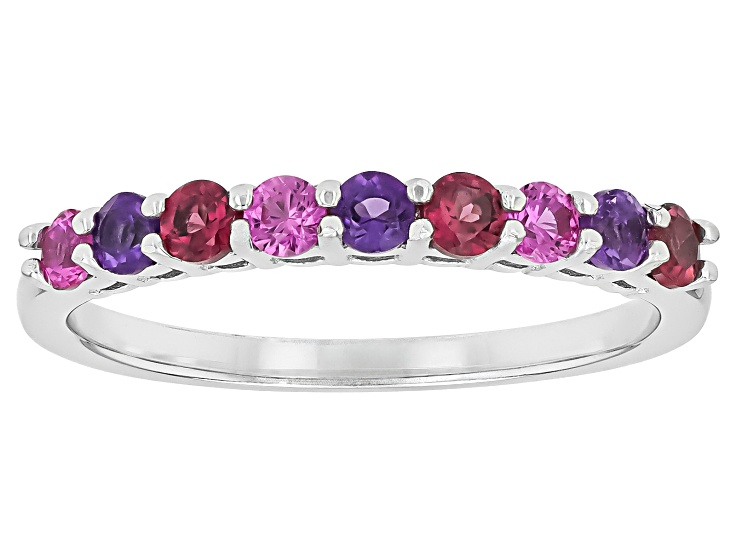 ブレスレット WILLIE and DUFFY Round pink sapphire bangle silver 925 handm A&M .925 Sterling Silver Pink Sapphire Bracelet Rough