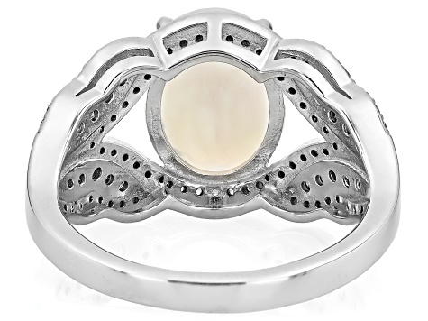 ヘトロジェニティ　Raw Face/Blasted Silver White Cubic Zirconia Rhodium Over Brass Ring 5.25ctw