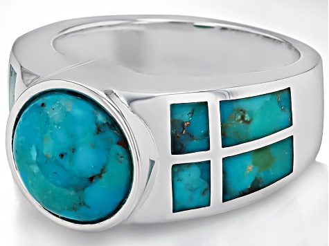 NOVICA Artisan Sterling Silver Cocktail Ring With Composite Turquoise - 'Golden Greeting' - View #11