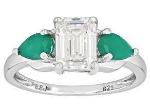 Strontium Titanite Rhodium Over Sterling Silver Ring 2.78ctw