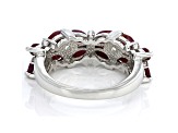 Red Indian Ruby Rhodium Over Sterling Silver Ring 2.40ctw