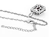 Red Lab Created Ruby Rhodium Over Silver Pendant With Chain 6.39ctw