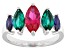Red Lab Created Ruby Rhodium Over Sterling Silver Ring 2.26ctw