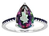 Green Mystic Fire® Topaz Rhodium Over Sterling Silver Ring 3.15ctw