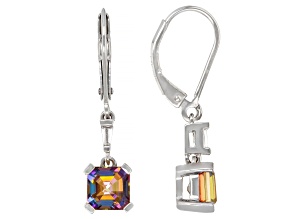 Multicolor Quartz Rhodium Over Silver Earrings 2.05ctw