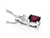 Raspberry Rhodolite Rhodium Over Silver Pendant with Chain 1.35ctw