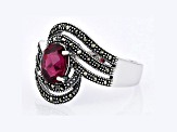 Magenta Rhodolite Rhodium Over Sterling Silver Ring 1.50ctw