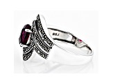 Magenta Rhodolite Rhodium Over Sterling Silver Ring 1.50ctw