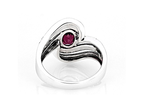 Magenta Rhodolite Rhodium Over Sterling Silver Ring 1.50ctw