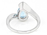 Sky Blue Topaz Rhodium Over Sterling Silver Ring 2.22ctw