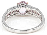 Pink Kunzite Rhodium Over Silver Two-Tone Ring 1.13ctw