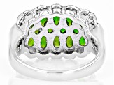 Green Chrome Diopside Rhodium Over Silver Ring 2.50ctw
